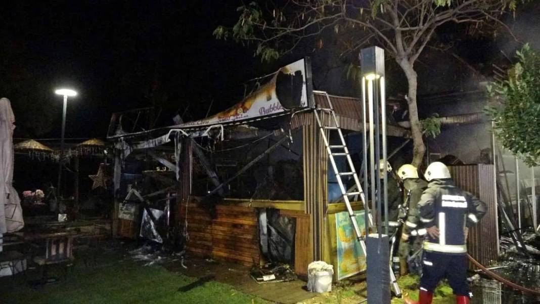 Konyaaltı Sahilinde Kafe Kül Oldu: 5 Yavru Yanarak Can Verdi! 5
